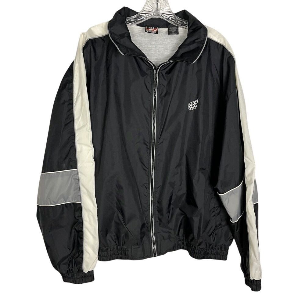 Vintage 90s JC Penney‎ USA Olympics Colorblock Windbreaker Jacket Size L